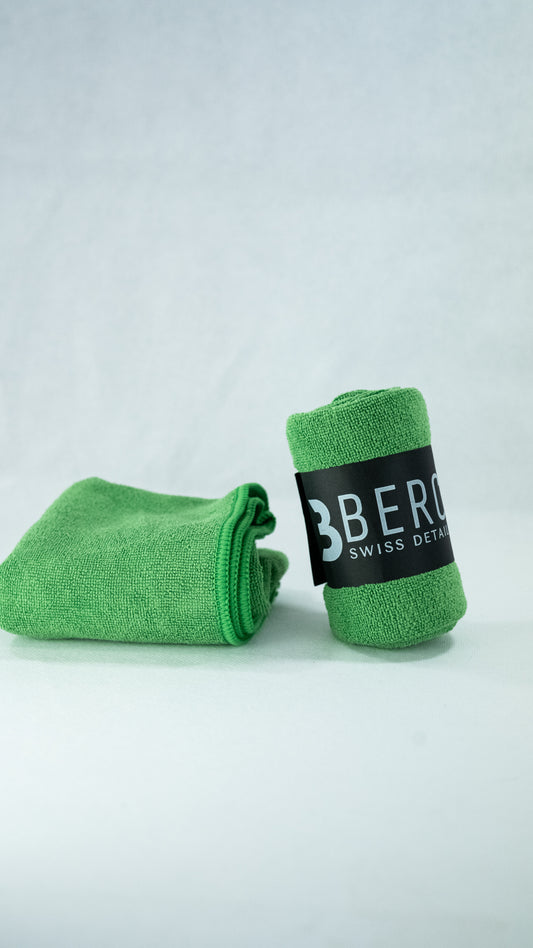 Berce Glastuch Filigran Grün – Ultrafeines Mikrofaser-Tuch für streifenfreie Glasreinigung 40x40cm - Berce